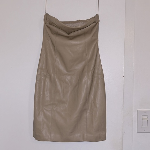 LBLC Vegan Leather strapless dress sz Small - Picture 6 of 11